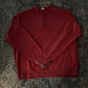Peter Millar Men's Burgundy Zip-Up Pullover